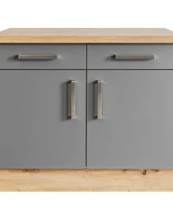 Anrichte DARIA - Schiefergrau - Artisan Eiche - 100 Cm