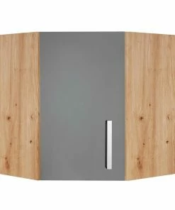 Eckhänger DARIA - Schiefergrau-Artisan Eiche - 60 Cm