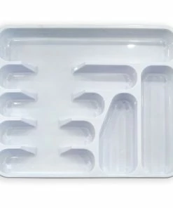 Besteckeinsatz - Weiß - 5 Fächer