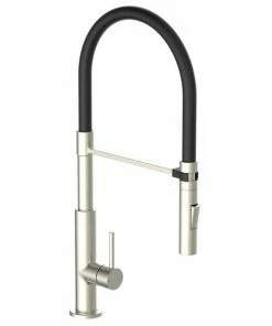 Küchenarmatur - Silber - Hochdruck - Mit Soft Touch-Schläuchen