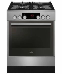 AMICA Elektro-Gas-Standherd SHEG 914 121 E - Edelstahl - A