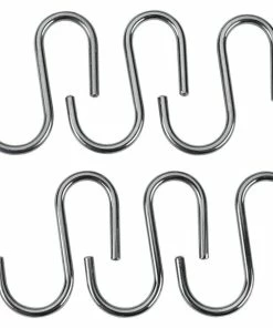 6er-Set Haken - Metall Verchromt