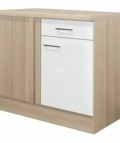 Eck-Anrichte ABACO - Perlmutt-Akazie - 110 Cm