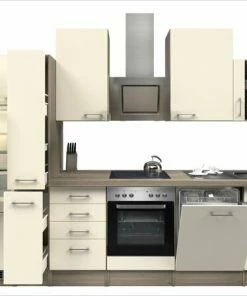 Küchenblock EICO - Magnolienweiß-Tennessee - Mit E-Geräten - 310 Cm