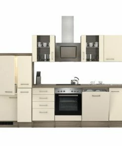 Küchenblock EICO - Magnolienweiß-Tennessee - Mit E-Geräten - 310 Cm