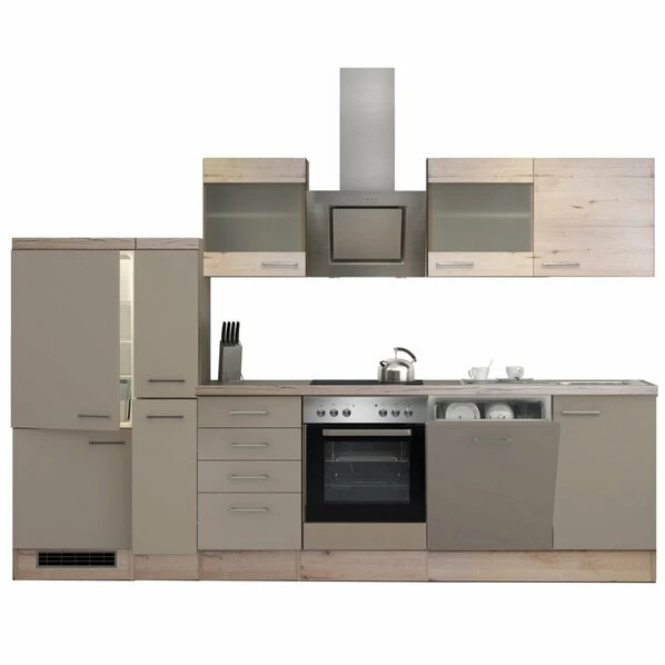 Küchenblock RIVA - Quarz-Cubanit-San Remo - Mit E-Geräten - 310 Cm