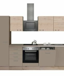 Küchenblock RIVA - Quarz-Cubanit-San Remo - Mit E-Geräten - 270 Cm