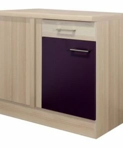 Eck-Anrichte FOCUS - Akazie - Aubergine - 110 Cm