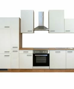 Küchenblock VINTEA - Magnolia Matt - Lancelot Oak - Mit E-Geräten - 310 Cm