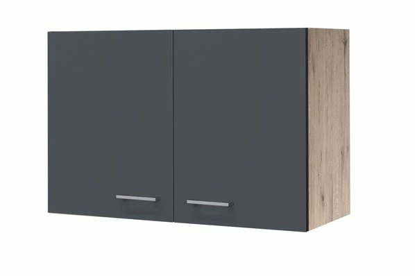Hängeschrank MORENA - San Remo Eiche - Basaltgrau Matt - 80 Cm