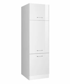 Kühlschrankumbau ROM - Weiß Hochglanz - 60 Cm