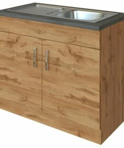 Spülenunterschrank SORRENTO - Wotan Eiche - 100 Cm Breit