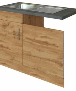 Spülenunterschrank SORRENTO - Wotan Eiche - Mit Geschirrspülerblende