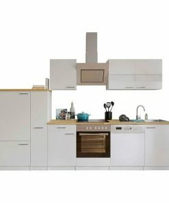 RESPEKTA Küchenblock - Weiß - Mit E-Geräten - 310 Cm