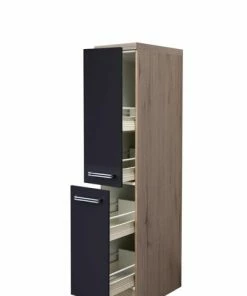 Demi-Apotheker-Schrank RISENTO - Anthrazit - San Remo Eiche - 30 Cm