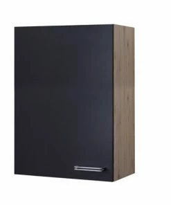Oberschrank RISENTO - Anthrazit - San Remo Eiche - 60x89 Cm