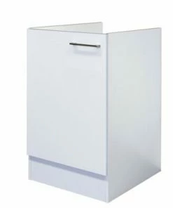 Spülenunterschrank ELEA - Weiß-Beton - 50 Cm